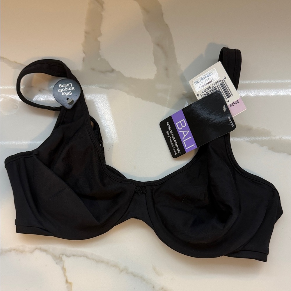 Bali Black Smooth Underwire Bra